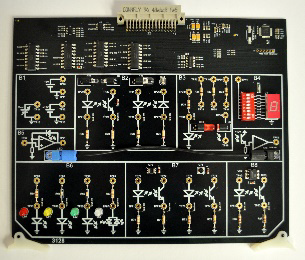Experimentální karta- Optoelektronické polovodiče - LED, fototranzistor, LDR, 7-SEG